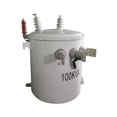 주문 100Kva 단일 단계 전구 장착 오일 타입 트랜스포머 13.8Kv ~ 0.24Kv 온라인 제조