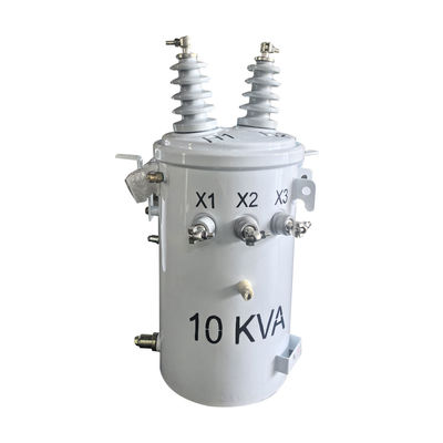주문 10kva 단일 단계 전구 장착 분배 트랜스포머 12470V ~ 240V 온라인 제조