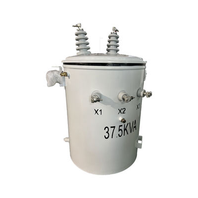 주문 37.5kva 단일 단계 전극 장착 변압기 기름 잠수 전력 분배13.8kv ~ 240v 온라인 제조
