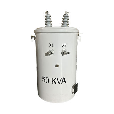 주문 50KVA 단일 단계 전극 분배 트랜스포머 기름 잠수 12470V ~ 277V 온라인 제조