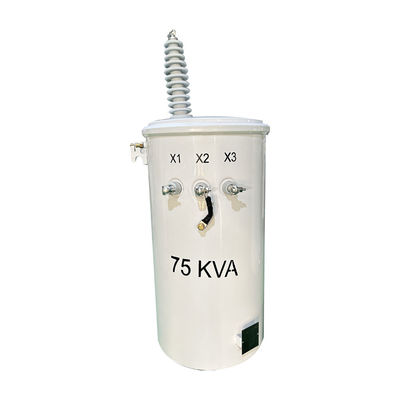 주문 75kVA 단일 단계 전극 장착 변압기 IEEE/ANSI 표준 12470V ~ 480V 전력 전극 변압기 온라인 제조