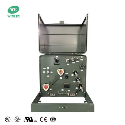 주문 단일 단계 패드 장착 변압기 액체 충전 100Kva 12470GrdY/7200 DOE 2016 효율 평가 온라인 제조