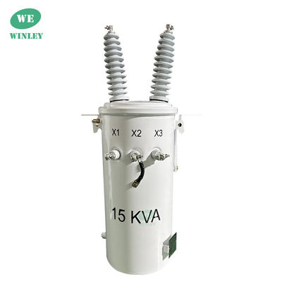 주문 IEC 표준 단일 단계 전구 장착 변압기 15KVA 24.94/0.24KV 전력 분배 시스템 온라인 제조