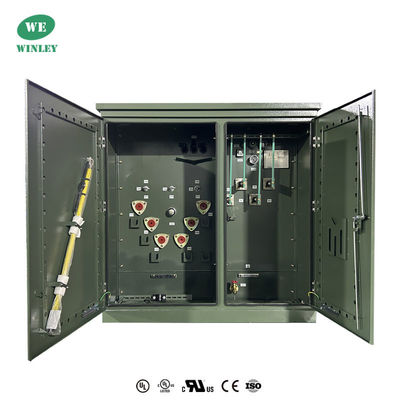 주문 1000Kva 3단계 패드 장착 트랜스포머 304SS 분배 12000V 오일 잠수 UL / CUL 인증 온라인 제조