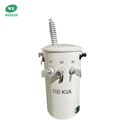 주문 100KVA 단상 전력 변압기 34500V ~ 120V 오버헤드 유통 온라인 제조