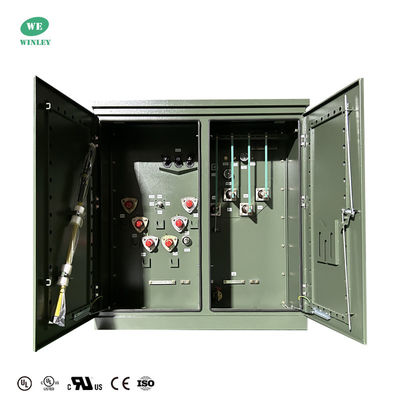 주문 500Kva 3단계 패드 장착 트랜스포머 오일 주거용 전력 분배용 12.47KV UL cUL 목록 온라인 제조