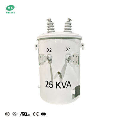 주문 UL 인증 25 Kva 단상 전주 장착 변압기 전력 가공 배전 유입 변압기 12470V ~ 480V DOE 2016 온라인 제조