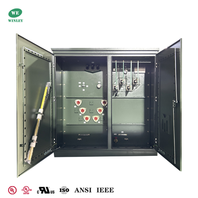 주문 UL 인증 3750 kVA 3단계 패드 장착 분배 트랜스포머 12470V ~ 480V ANSI IEEE DOE 2016 표준 온라인 제조