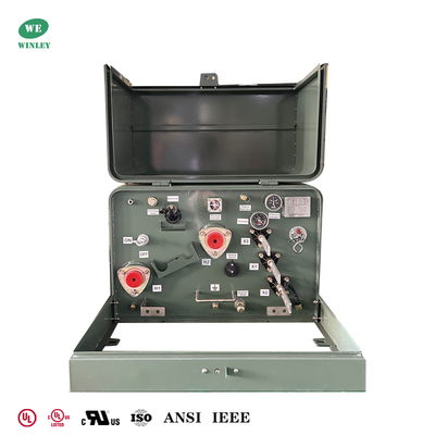 주문 50KVA 단상 패드 장착 배전 변압기 전력 승압 240V ~ 4160V UL 인증 CSA ANSI IEEE 표준 가격 온라인 제조