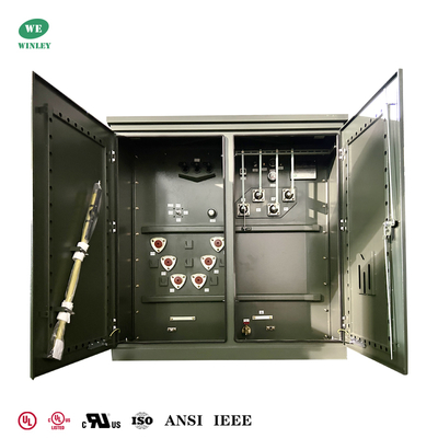 주문 미국 표준 UL/CUL 인증 2000Kva 3단계 패드 장착 트랜스포머 12470V ~ 480V 액체로 채워진 분배 트랜스포머 온라인 제조