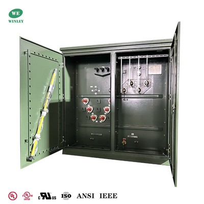 주문 2000Kva 3단계 패드 장착 트랜스포머 2MVA 12.47KV ~ 480V UL 목록과 함께 DOE 효율 값을 충족 온라인 제조