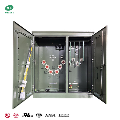주문 UL 인증 300Kva 3상 패드 장착 변압기 12.47KV ~ 480V 방사형 공급 ASNI/IEEE 표준 온라인 제조