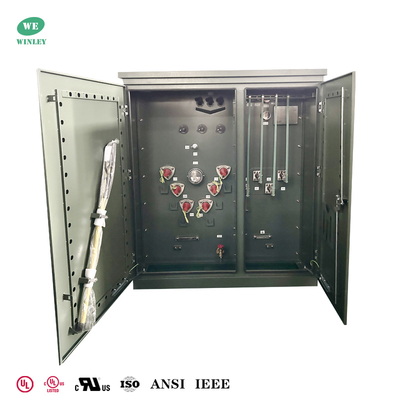 주문 150Kva 3단계 패드 장착 변압기 다전압 14400V 13800V 13200V 12870V 12470V 12000V 11500V UL 목록 온라인 제조