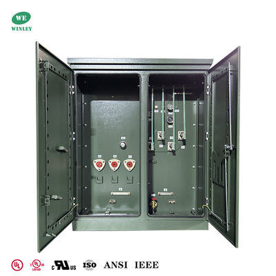 주문 300Kva 삼상 패드 장착 변압기 전력 분배 2400V ~ 480V UL 인증 온라인 제조