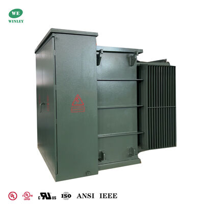 주문 패드 마운트 트랜스포머 3단계 1000Kva 34.5Kv ~ 208V 방사선 공급 세라믹 수갑 기름 침몰 전력 트랜스포머 온라인 제조