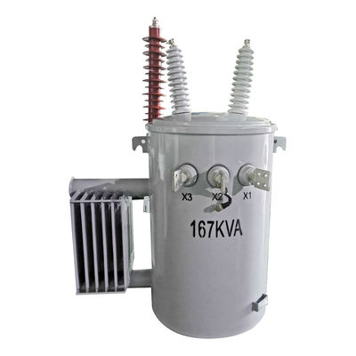 단일 단계 단계 아래 분배 기둥 장착 변압기 167kva 35kv