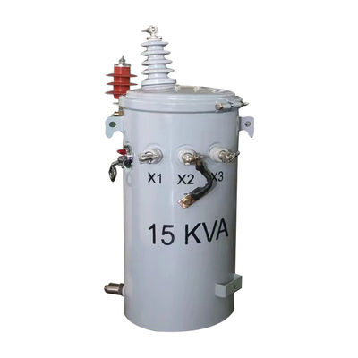 15kva 폴 마운트 유통 단일 단계 트랜스포머 오일 4160v에서 240v로 잠겨