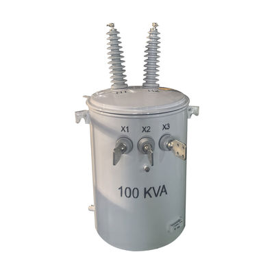 100kva 단일 단계 전기 기둥 장착형 분배 트랜스포머 오일 24.9KV ~ 240V
