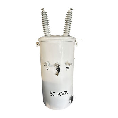50kva 단일 단계 전극 장착 분배 트랜스포머 오일 잠수 34500GrdY/19920 120/240V