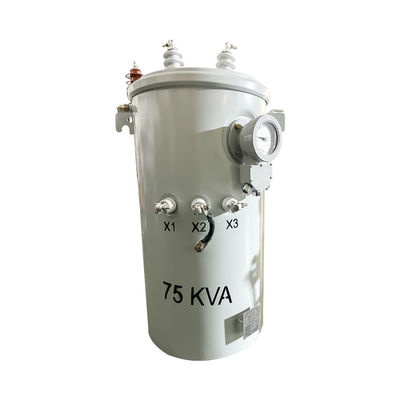 75Kva 전력 변압기 오일 종류 분배 단일 단계 전구 장착 변압기 2400/4160GrdY