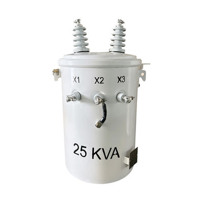 25KVA 단일 단계 전구 장착 변압기 분배 4160V ~ 120V ANSI / IEEE C57