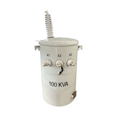 100KVA 단일 단계 전구 장착 분배 트랜스포머 이중 전압 단계 34.5KV에서 120V까지