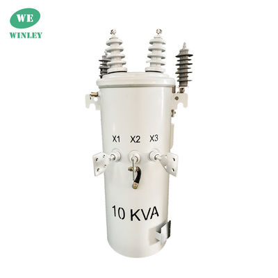 10 Kva ANSI / IEEE 표준 단일 단계 전구 장착 분배 트랜스포머 2 와이어 4160V ~ 120V 전원