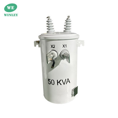 50kva 단일 단계 폴 탑재 변압기 오일 유형 분포 4160V ~ 120/240V CSA ANSI / IEEE 표준