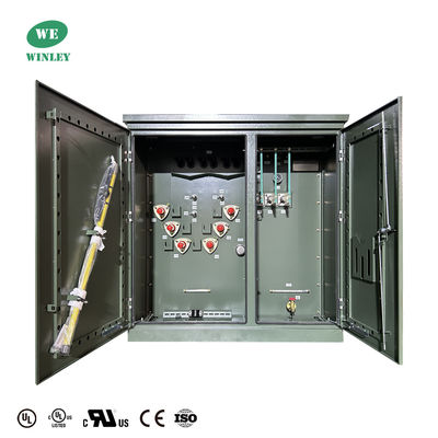 1500Kva 3단계 패드 장착 트랜스포머 오일 잠수 4160V DOE 2016 ANSI / IEEE 표준을 충족