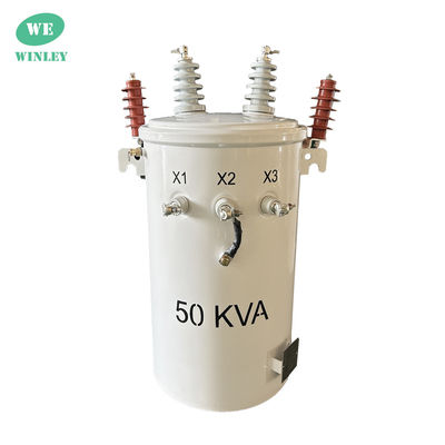 50kva 싱글 파스 폴 마운트 트랜스포머 오일 12.47KV 304SS ANSI / IEEE C57