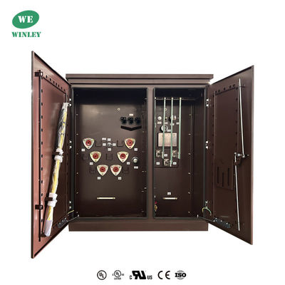 45Kva 3단계 패드 장착 트랜스포머 오일 잠수 분배 12470V 스텝 다운 UL 인증