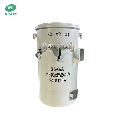 25Kva 단일 단계 전구 장착 분배 트랜스포머 오일 100Hz 4160V ~ 120V