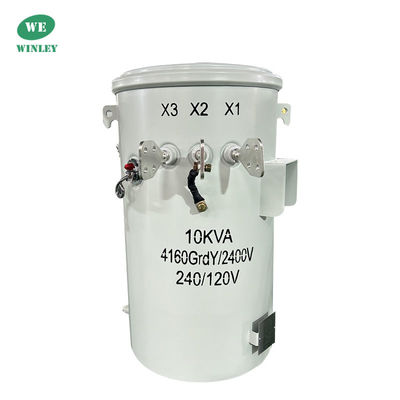 10Kva 단일 단계 전력 전구 장착 변압기 기름 잠수 100Hz 4160V 제조업체