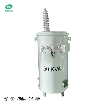 50 KVA power pole transformer single phase pole mounted  distribution 34500V to 120V ANSI IEEE UL certified manufacturers