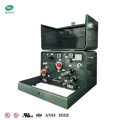 50Kva 단일 단계 패드 장착 트랜스포머 전력 분배 루프 공급 첨가 양극성 240V ~ 480V UL 목록