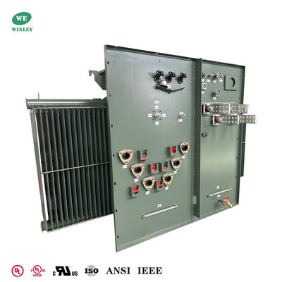 UL Listed 2.5 MVA Three Phase Pad Mounted Transformer 2500KVA Oil-Immersed 12470V To 400V ANSI/IEEE Standards