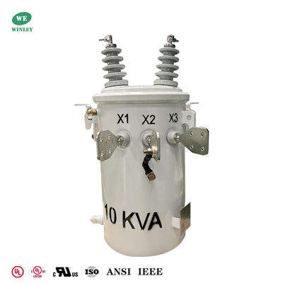 10kVA 단상 전주 부착 변압기 유입식 4160V ~ 120V 가공 배전 변압기