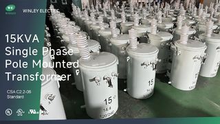 15kva 극 장착 변압기 13.8kv 오일 몰입형 전력 변압기 CSA C2.2 표준 cUL 인증