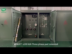 UL 인증 150Kva 3상 패드 장착 변압기 12870V ~ 208V 방사형 공급 ASNI IEEE 표준