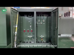 UL 인증 600Kva 3상 패드 장착 변압기 유침형 34.5KV ~ 480V 효율적인 전력 분배